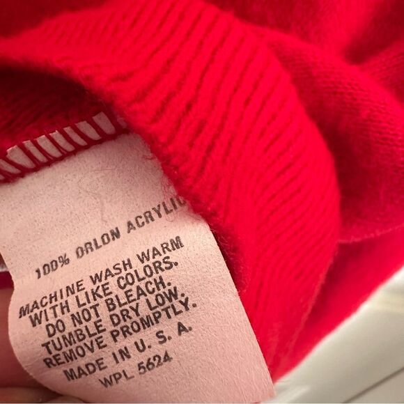 Vintage Collegiate Casuals Stanford University red knit v neck Sweater Sz medium - Picture 9 of 9